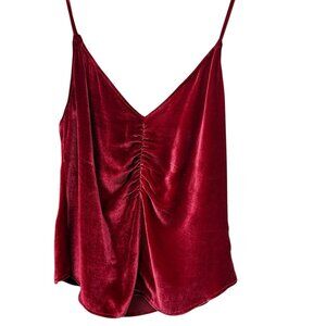 REFORMATION Red Velvet Camisole XS Womens Top Cami Tank Layering Evening Party